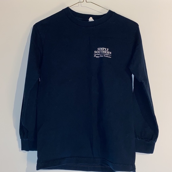 Simply Southern Navy Long Sleeve Turtle T-Shirt - Picture 2 of 2